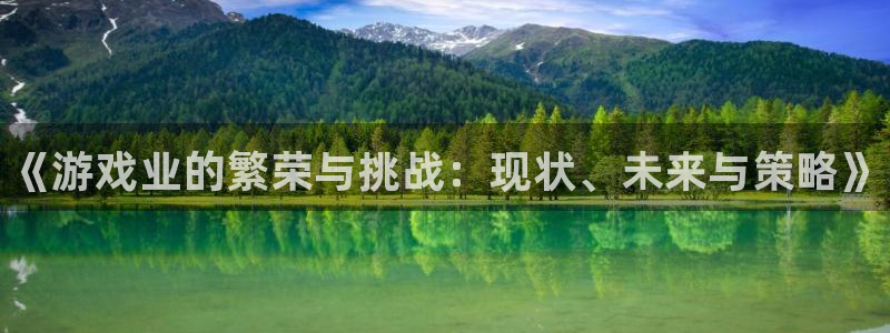 杜邦娱乐网址注册：《游戏业的繁荣与挑战：现状、未来与策略》