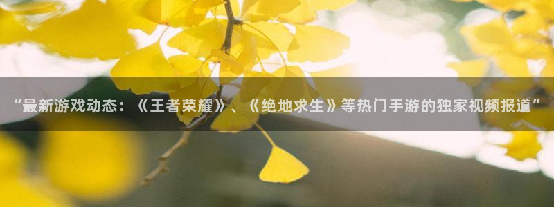 杜邦娱乐官方平台：“最新游戏动态：《王者荣耀》、《绝地求生》